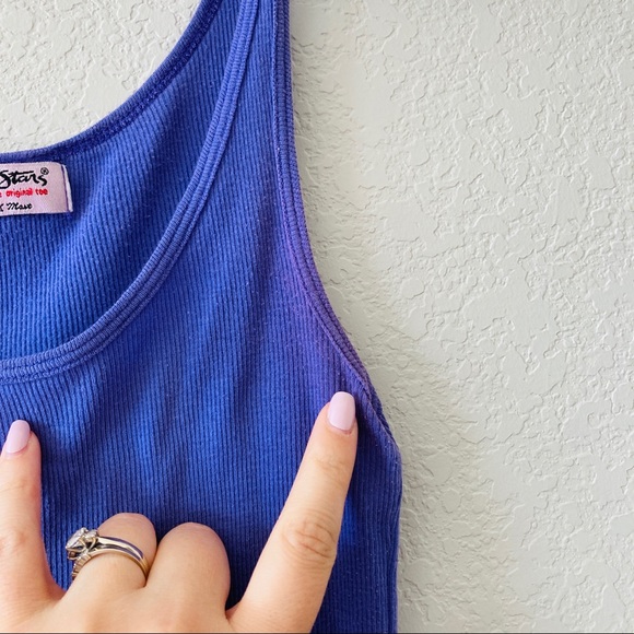 Michael Stars | Purple Ribbed Tank - Picture 6 of 8